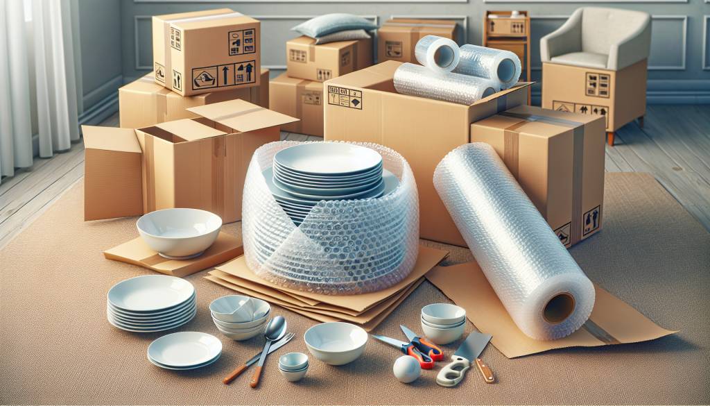 papier bulle : protéger sa vaisselle efficacement lors d'un déménagement